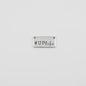 Plate"UPlife" Silver 2.2x1.1cm