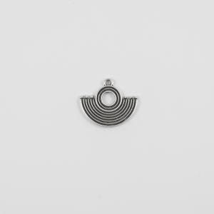 Metal Semicircle Silver 2.1x1.8cm
