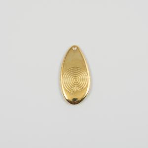 Metal Plate Spiral Gold 3.6x1.8cm