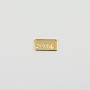 Πλακέτα "UPlife" Χρυσή 2.2x1.1cm