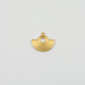 Metal Semicircle Gold 2.1x1.8cm
