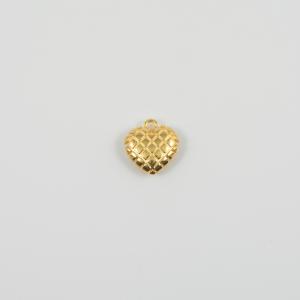 Metal Heart Gold 1.6x1.5cm