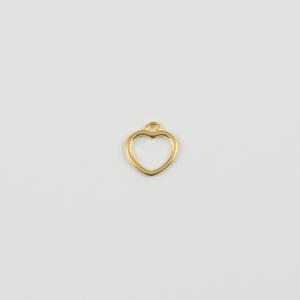 Heart Outline Gold 1.2x1.1cm