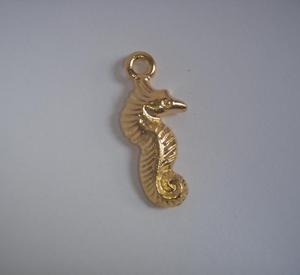 Gold Plated Metallic Seahorse 2.5cm