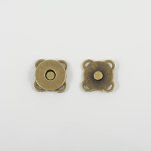 Magnetic Bag Clasp Bronze 2cm