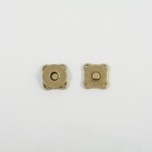 Magnetic Bag Clasp Bronze 1.5cm