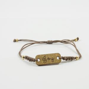 Bracelet Charm "Joy" Brown