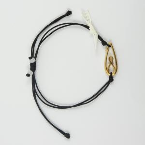 Bracelet Black "18" Gold Bow