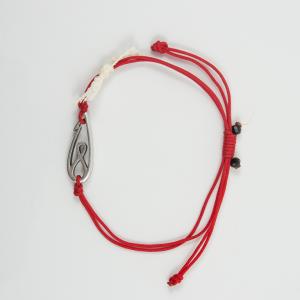 Bracelet Red "18" Silver Bow