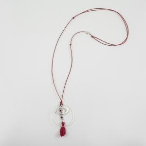 Charm Burgundy Hoop-Eye Beads