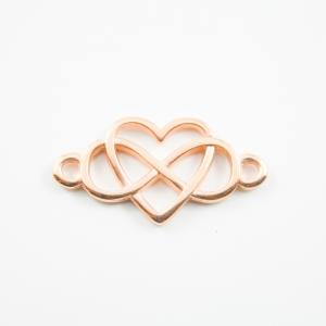 Infinity-Heart Pink Gold 2.5x1.3cm