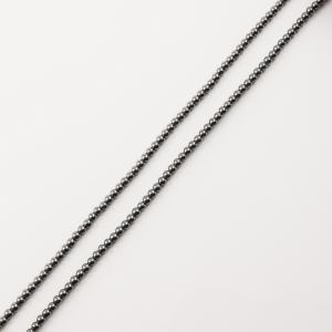 Χάντρες Στρογγυλές Αιματίτης 3mm