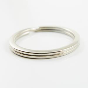 Key Ring Hoop Flat Silver 3.4cm