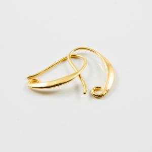 Earring Bases Gold 2x1.3cm