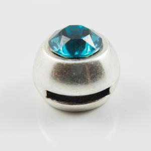 Silver Item Crystal Turquoise 14mm