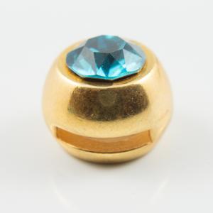 Gold Item Crystal Turquoise 14mm