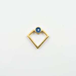 Διαμάντι Χρυσό Μάτι Μπλε 1.4x1.4cm