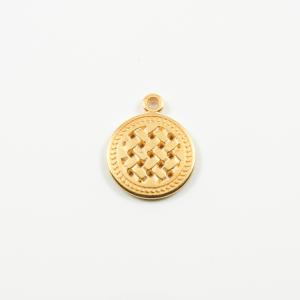 Pendant "Knitted" Gold 2x1.6cm