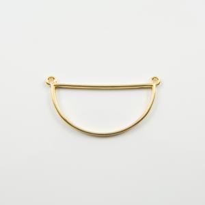 Semicircle Outline Gold 3.7x1.9cm