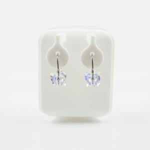 Earrings Titanium Butterfly Iridescent