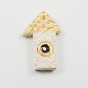 Ceramic House-Eye Red 5.5x4cm