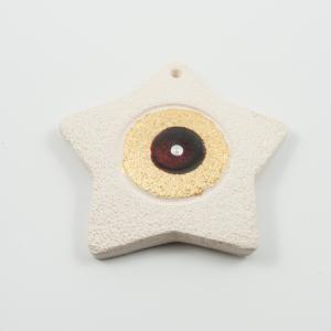 Star-Eye Ivory-Red 9x9cm