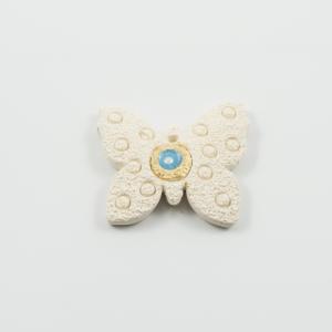 Butterfly-Eye Ivory-Light Blue 4.5x4cm