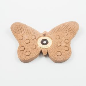 Butterfly-Eye Beige-Red 11x7cm