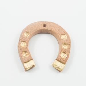 Ceramic Horseshoe Beige 8x7.5cm