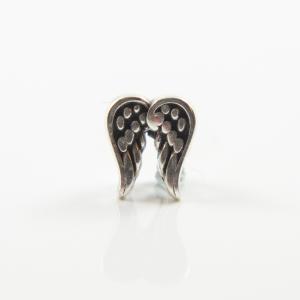 Metal Angel's Wings Silver 10x8mm