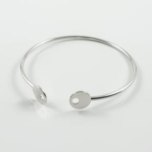 Bracelet Circle-Hole Silver 6.8x6.5cm
