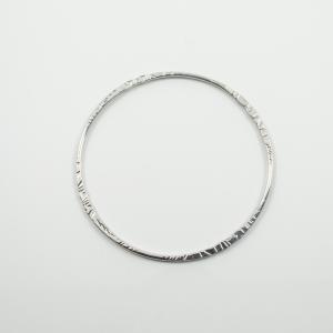 Bracelet Grained Hoop Silver 11.5cm