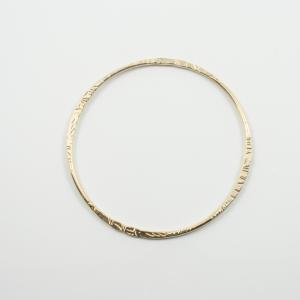Bracelet Grained Hoop Gold 11.5cm