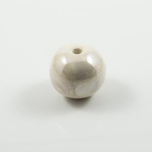 Ceramic Bead Ivory 3.5x3cm