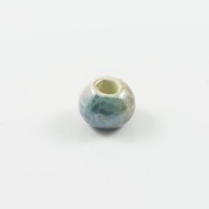 Ceramic Bead Brown-Turquoise 1x0.8cm