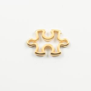 Puzzle Piece Goldplated 2x1.3cm
