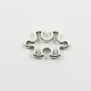 Puzzle Piece Silverplated 2x1.3cm