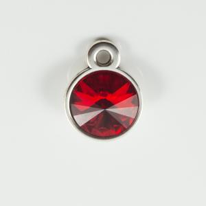 Silverplated Pendant Red 2x1.7cm