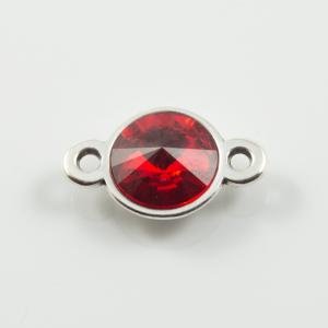 Silverplated Item Red 2.4x1.7cm