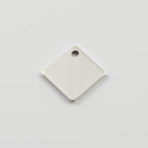 Metalic Pendant Square Silver 1cm
