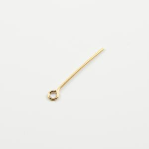 Steel Head Pin Gold 2.5cm