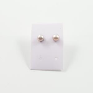 Earrings Pearl Grey 4mm