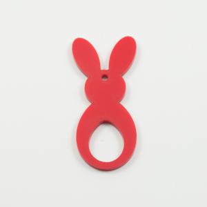 Acrylic Bunny Red 4.7x2.1cm