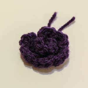 Knitted Flower Purple (5x5cm)