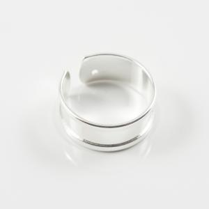 Metal Ring Silver 1.8x0.9cm