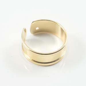 Μεταλλικό Δαχτυλίδι Χρυσό 1.8x0.9cm
