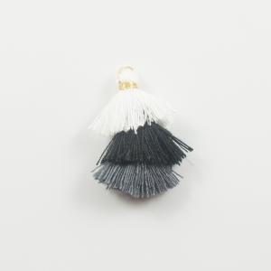 Triple Tassel Gray Shades 3.5cm