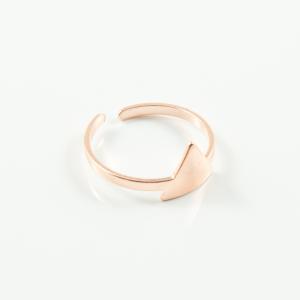 Ring Triangle Pink Gold