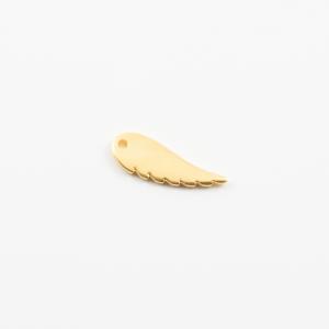 Μεταλλικό Κρεμαστό Φτερό Χρυσό 2.2x0.8cm
