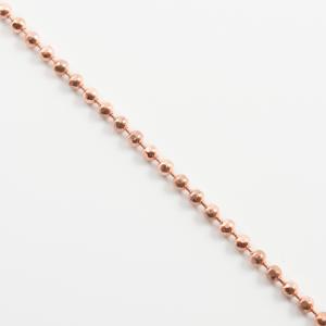Αλυσίδα Μπιλάκι Ροζ Χρυσή 3.2mm